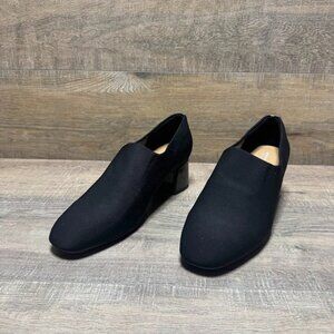 Easy Spirit Denisa EFlex Block Heel Black Textile Pumps Women's Size 11